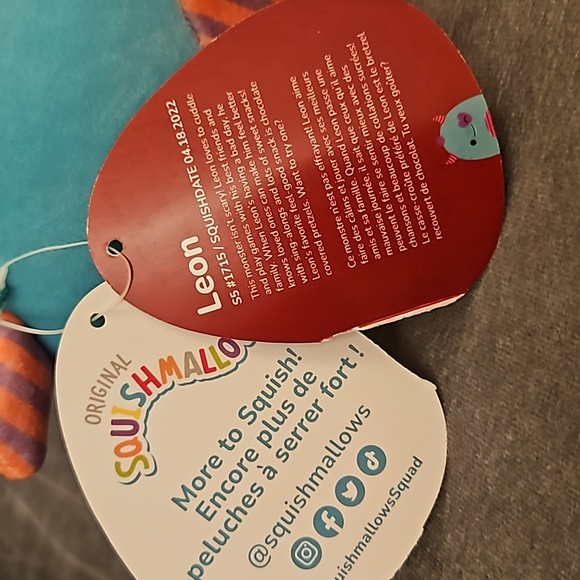 1/$6 or 2/$10 NWT 5 in. LEON the MONSTER Heart Eye V-Day 2023 Squishmallows - Picture 7 of 11